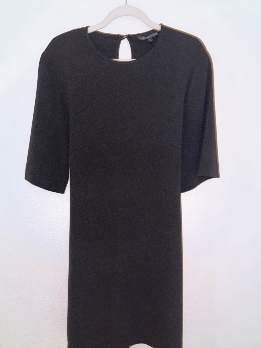 Classic Black Shift Dress with Keyhole Back
